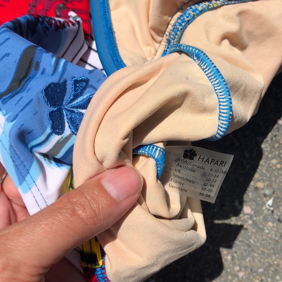 Hapari Colorful Floral 1 Pc Swim Suit -Sz 8-10 Med - Picture 7 of 7